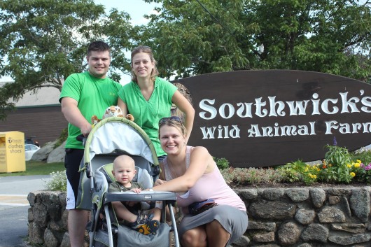 A family outing to the zoo.